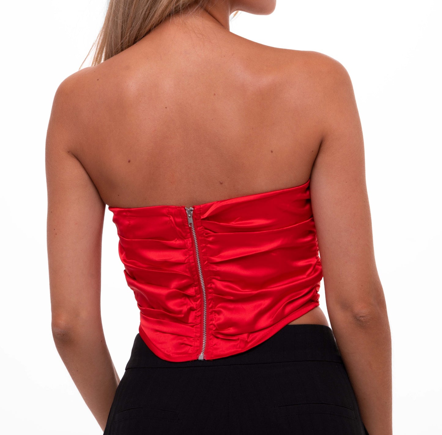 Trevio Corset Top// Red