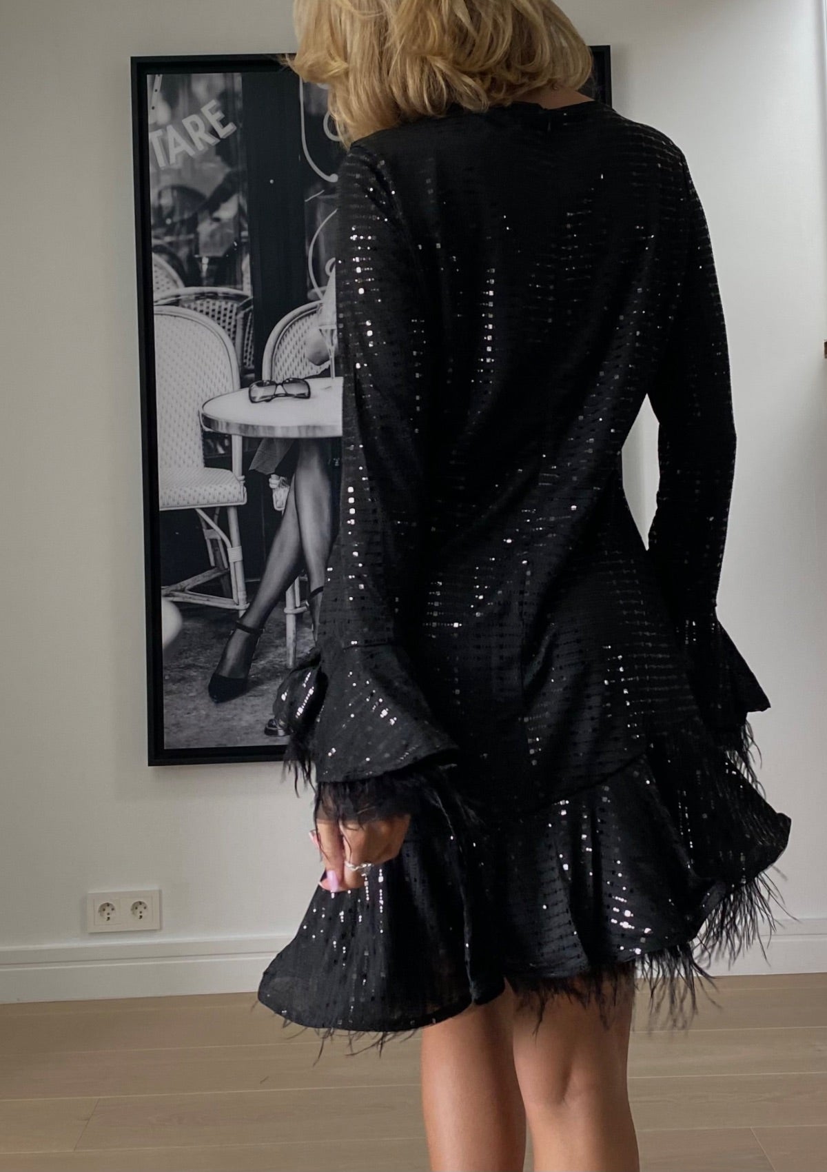 Julie Black Sequin Dress