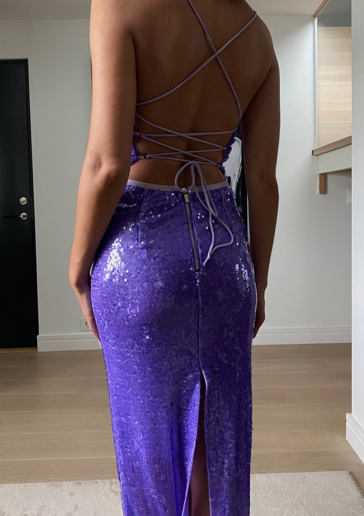 Sequin Maxi Dress Purple